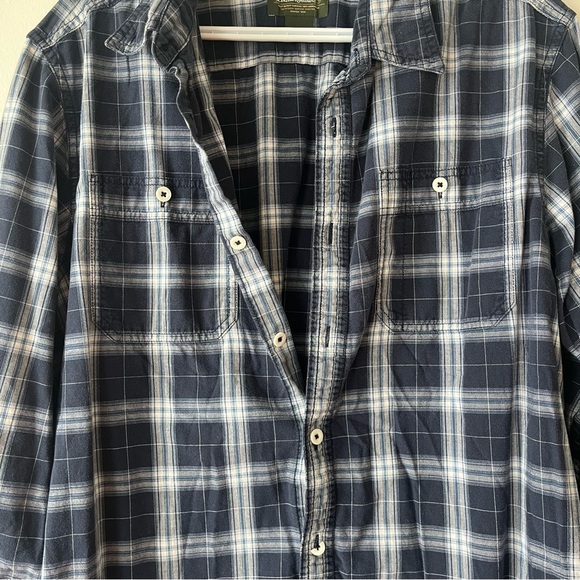Vintage Eddie Bauer Plaid Button-Down Shirt Men’s Large 100% Cotton Flannel - Picture 2 of 13